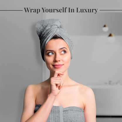 4 Piece Extra Large Bath Towels 30 x 60 Inches, Dark Grey