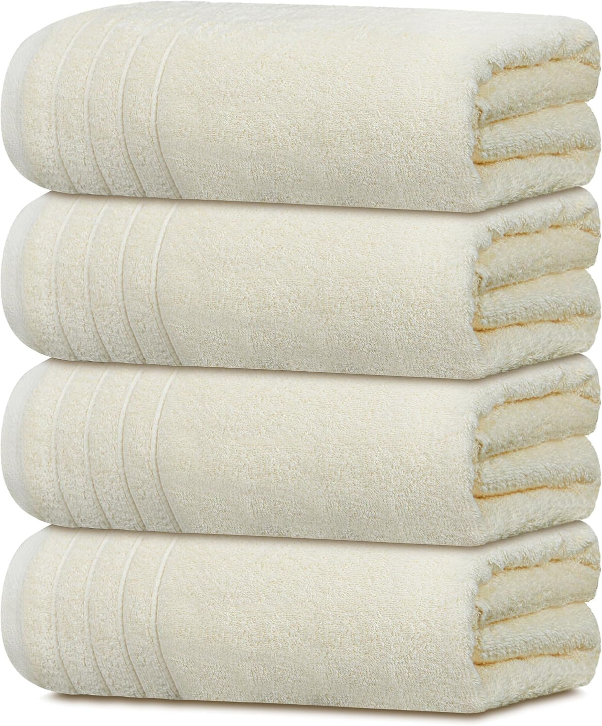 4 Piece Extra Large Bath Towels 30 x 60 Inches, Dark Grey