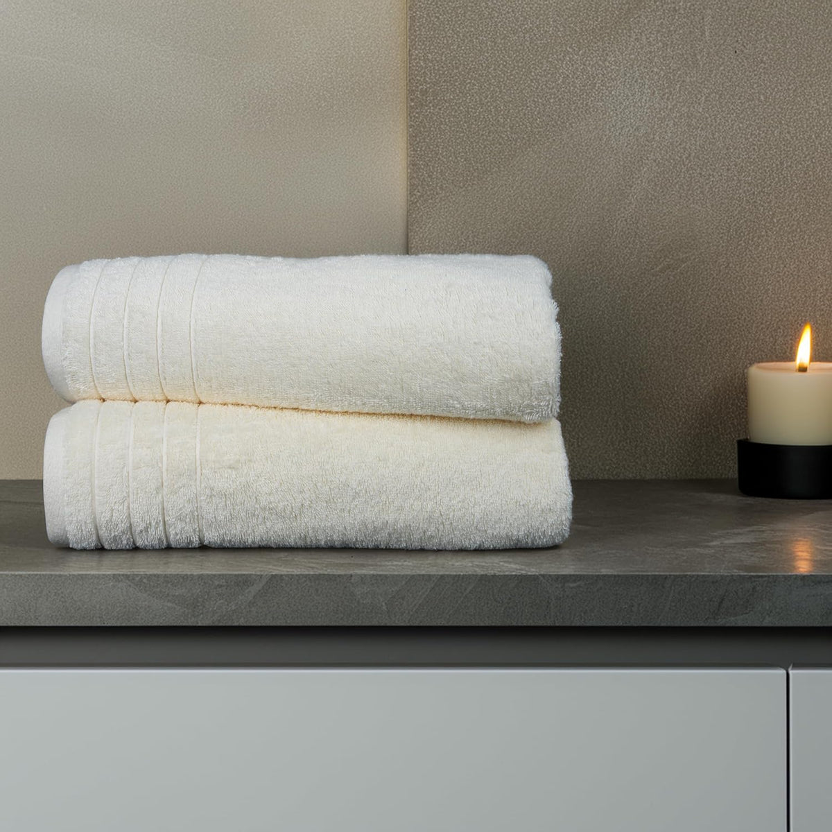 4 Piece Extra Large Bath Towels 30 x 60 Inches, Dark Grey