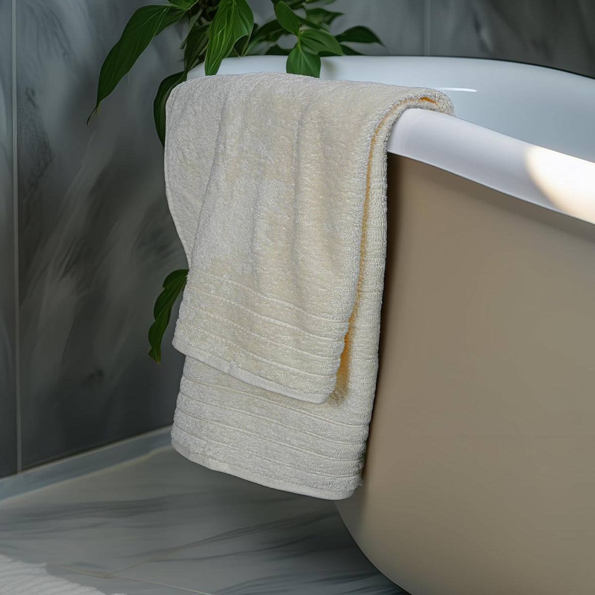 4 Piece Extra Large Bath Towels 30 x 60 Inches, Dark Grey