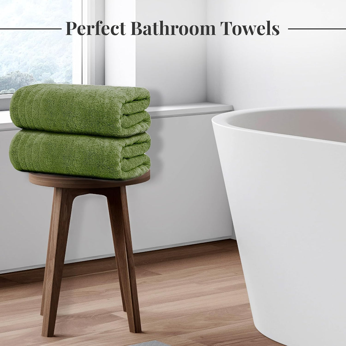 4 Piece Extra Large Bath Towels 30 x 60 Inches, Dark Grey