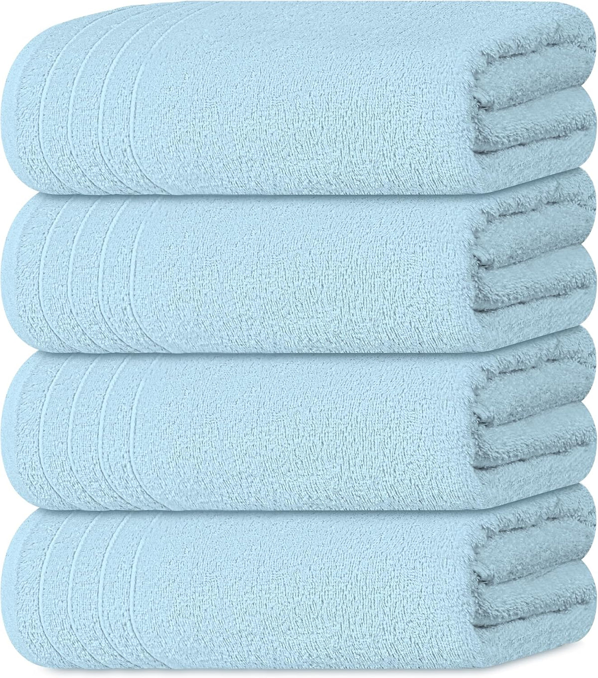 4 Piece Extra Large Bath Towels 30 x 60 Inches, Dark Grey
