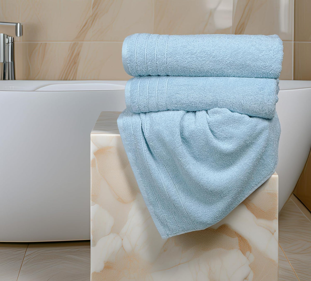 4 Piece Extra Large Bath Towels 30 x 60 Inches, Dark Grey