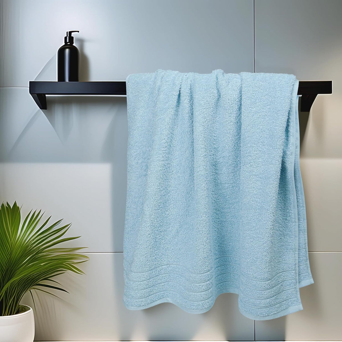 4 Piece Extra Large Bath Towels 30 x 60 Inches, Dark Grey