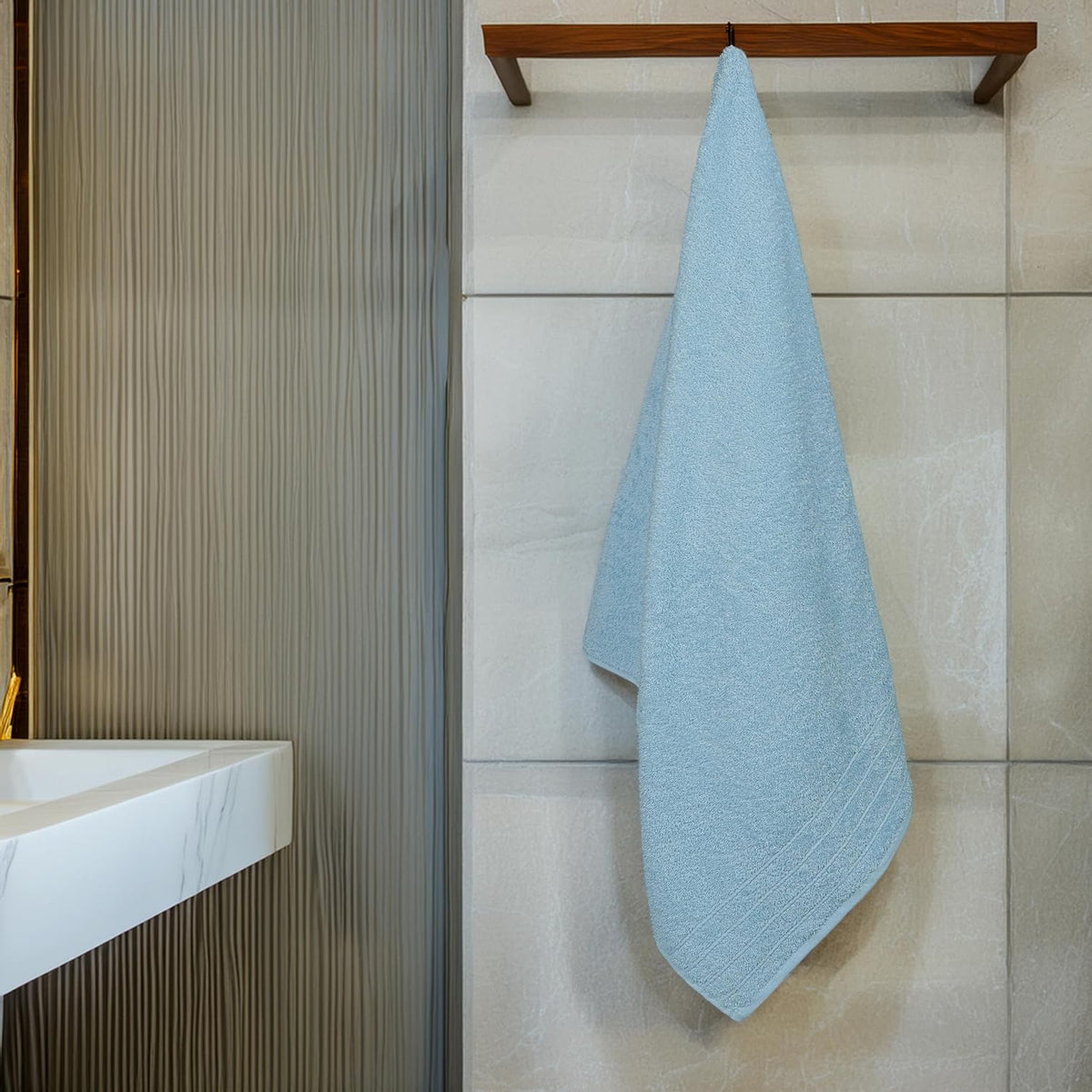 4 Piece Extra Large Bath Towels 30 x 60 Inches, Dark Grey