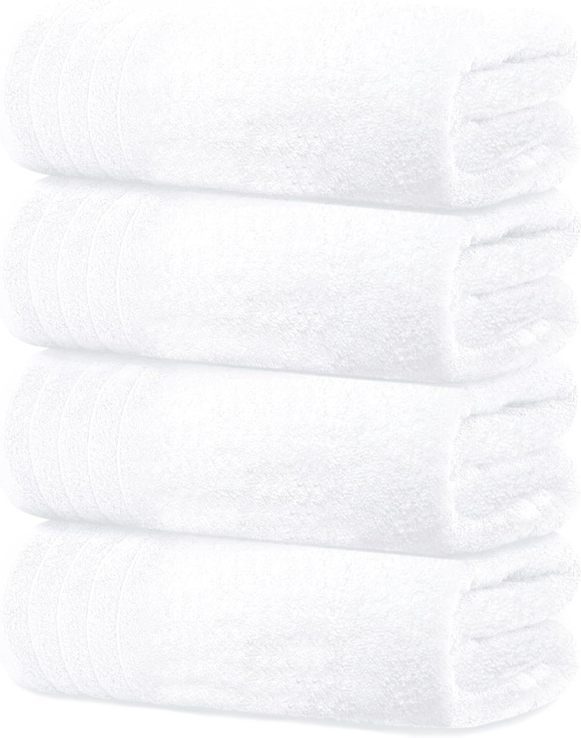 4 Piece Extra Large Bath Towels 30 x 60 Inches, Dark Grey
