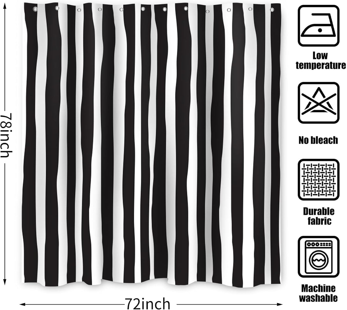 Boho Mid Century Shower Curtain, Modern Abstract with Hooks 72x72