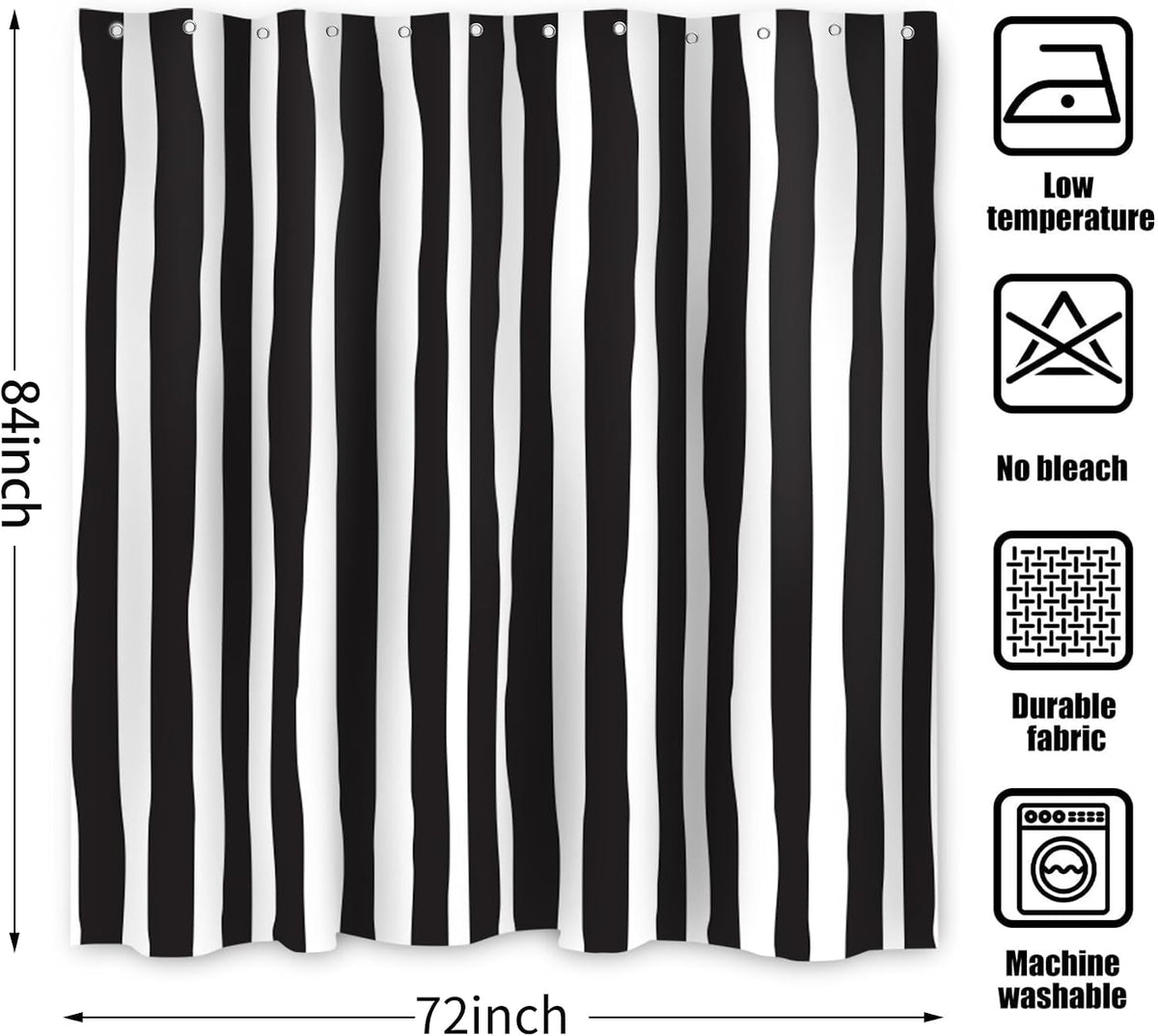 Boho Mid Century Shower Curtain, Modern Abstract with Hooks 72x72