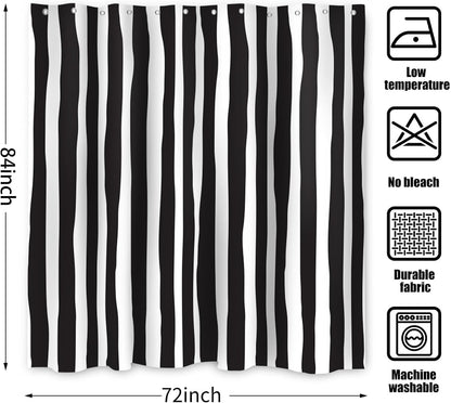 Boho Mid Century Shower Curtain, Modern Abstract with Hooks 72x72