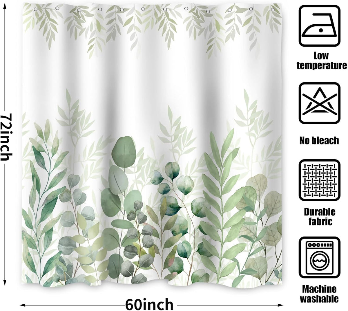 Boho Mid Century Shower Curtain, Modern Abstract with Hooks 72x72