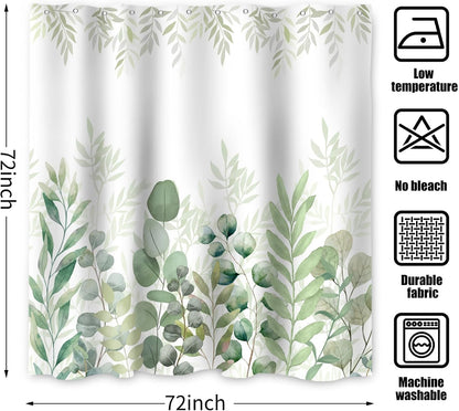 Boho Mid Century Shower Curtain, Modern Abstract with Hooks 72x72