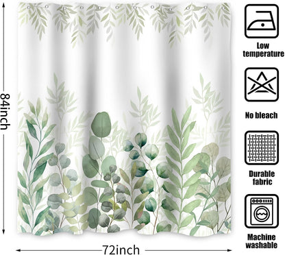 Boho Mid Century Shower Curtain, Modern Abstract with Hooks 72x72