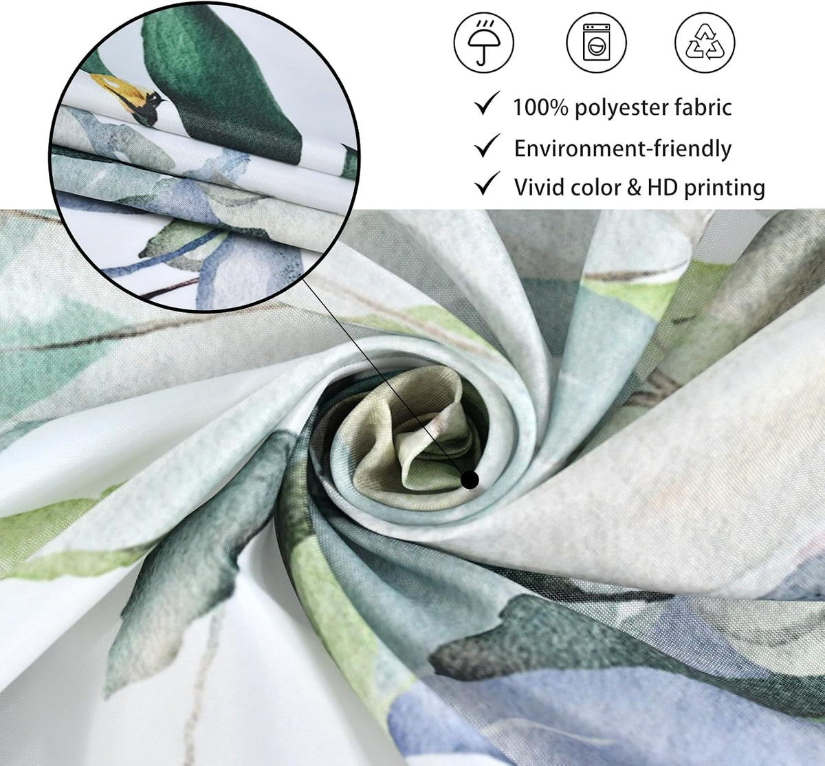 Boho Mid Century Shower Curtain, Modern Abstract with Hooks 72x72