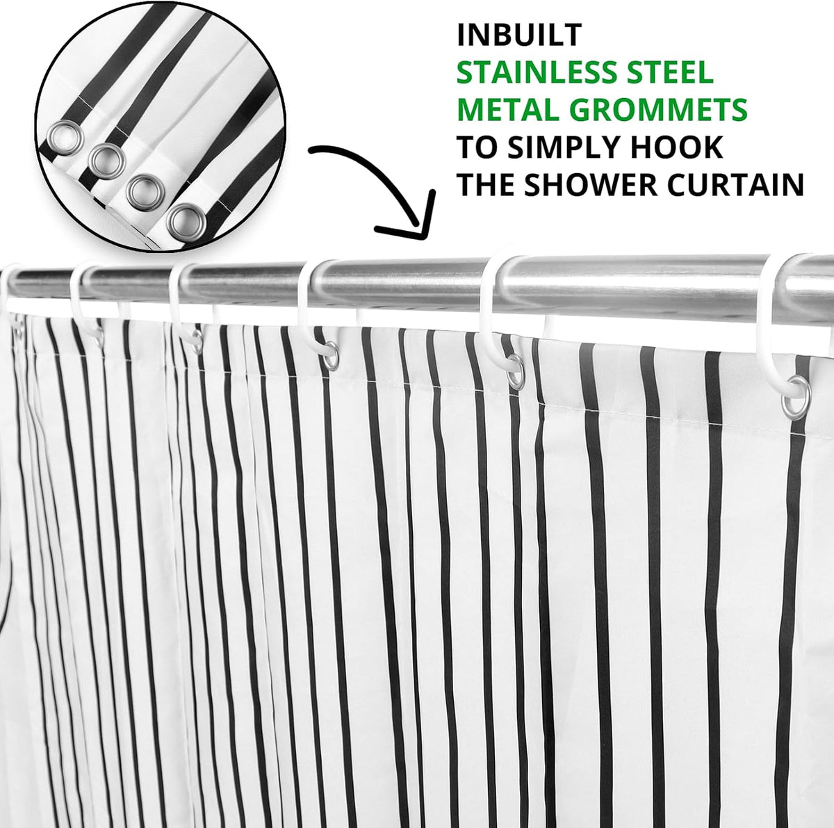 Boho Mid Century Shower Curtain, Modern Abstract with Hooks 72x72