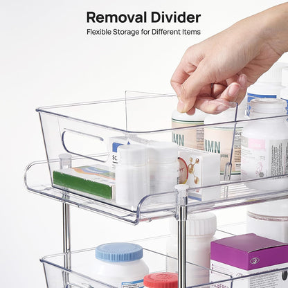 2 Pack Pull Out Bathroom Under Sink Organizer (S-Standard)