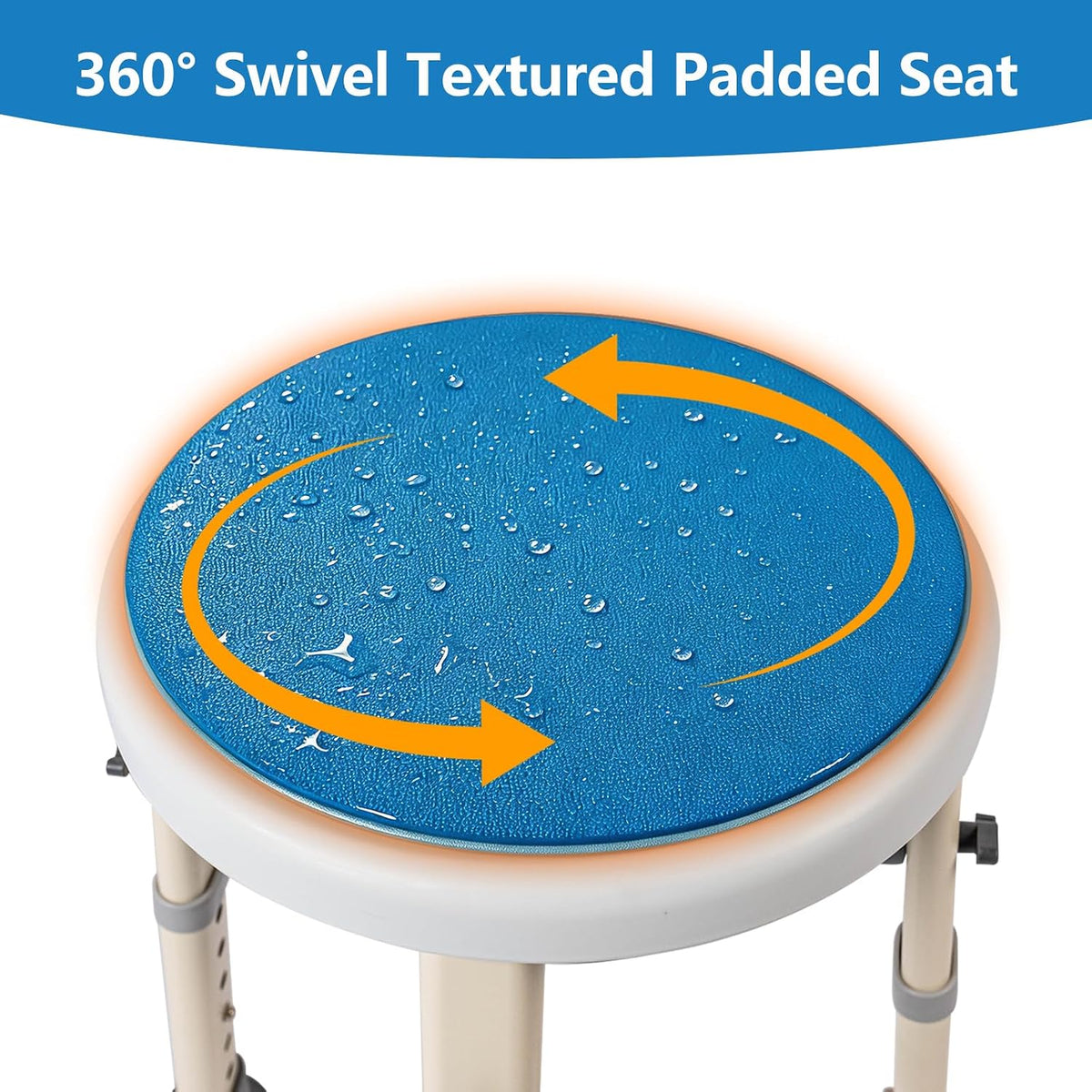 Foldable Shower Chair with Arms & Back,350 LBS for Seniors & Disabled