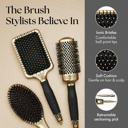 Olivia Garden Ceramic + Ion Nano Thermic Styler Hair Brush