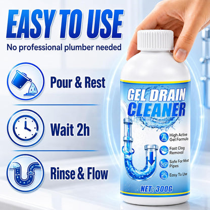 Gel Drain Cleaner Clog Remover with Drain Clog, 600g 2 Pack
