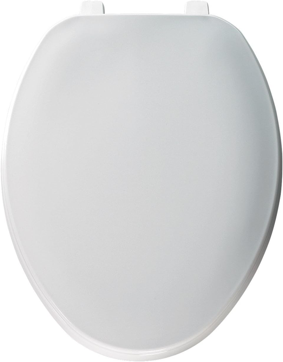 170 Durable Plastic Toilet Seat, Elongated, White | Durable, lightweight plastic resists wear, stains and is easy to wipe clean, Top-Tite hinges for fast easy installation, 170