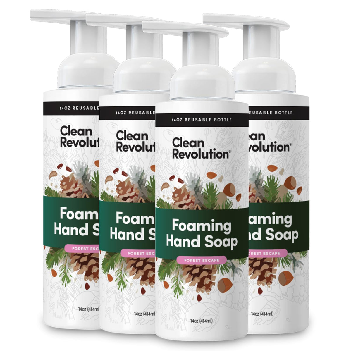 Foaming Hand Soap Refill Supply Container, Ready to Use Formula, Fragrance Free, 64 Fl Oz