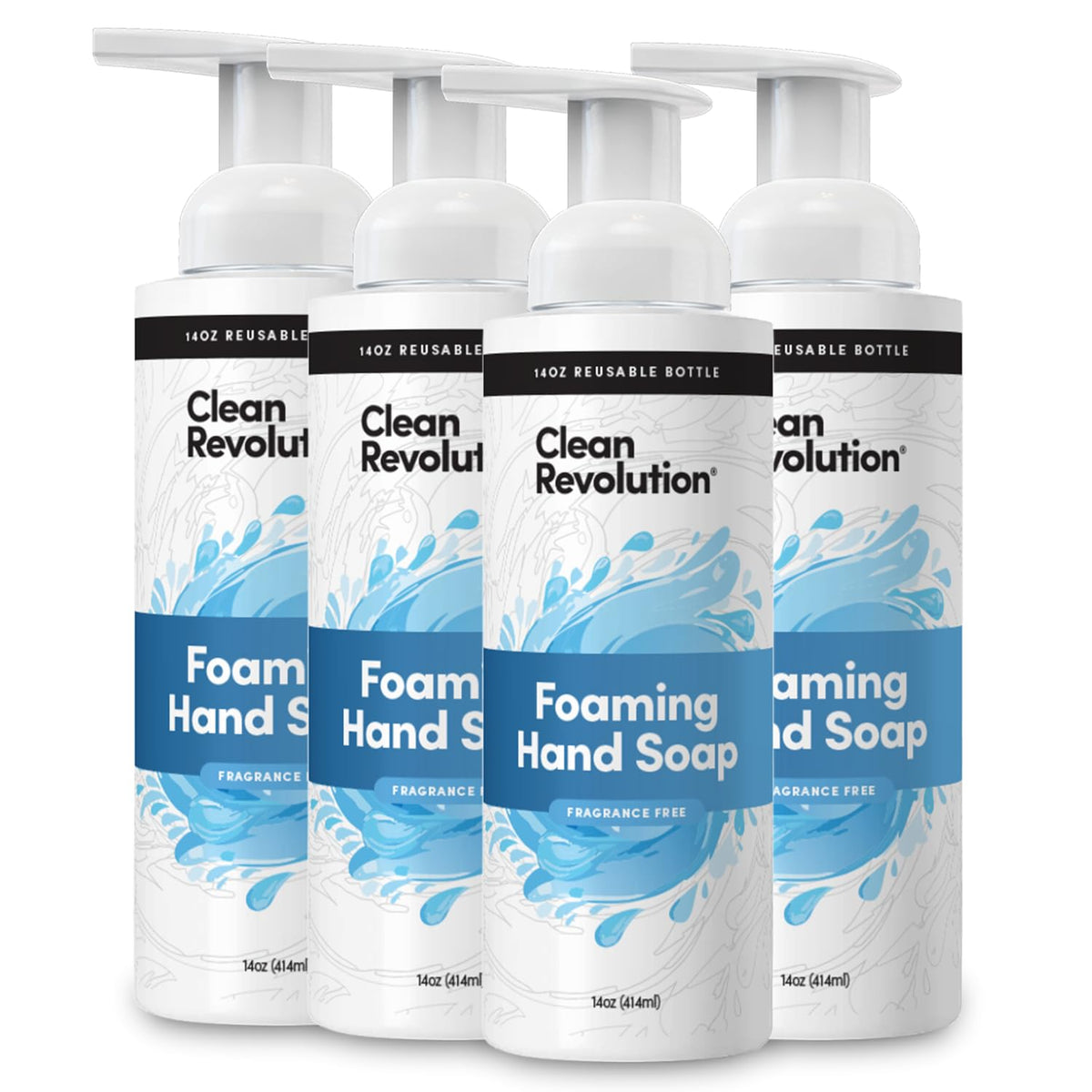 Foaming Hand Soap Refill Supply Container, Ready to Use Formula, Fragrance Free, 64 Fl Oz