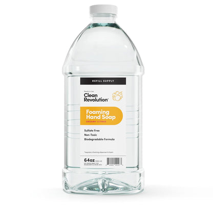 Foaming Hand Soap Refill Supply Container, Ready to Use Formula, Fragrance Free, 64 Fl Oz