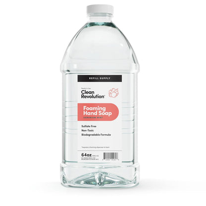 Foaming Hand Soap Refill Supply Container, Ready to Use Formula, Fragrance Free, 64 Fl Oz