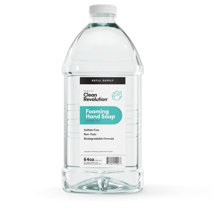 Foaming Hand Soap Refill Supply Container, Ready to Use Formula, Fragrance Free, 64 Fl Oz