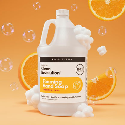Foaming Hand Soap Refill Supply Container, Ready to Use Formula, Fragrance Free, 64 Fl Oz