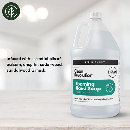 Foaming Hand Soap Refill Supply Container, Ready to Use Formula, Fragrance Free, 64 Fl Oz
