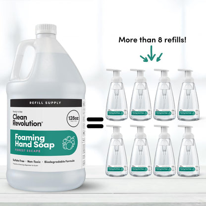 Foaming Hand Soap Refill Supply Container, Ready to Use Formula, Fragrance Free, 64 Fl Oz