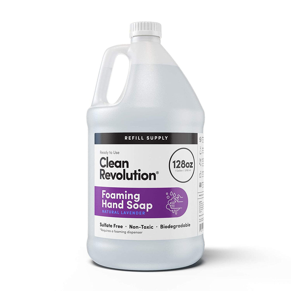 Foaming Hand Soap Refill Supply Container, Ready to Use Formula, Fragrance Free, 64 Fl Oz