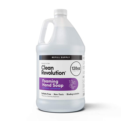 Foaming Hand Soap Refill Supply Container, Ready to Use Formula, Fragrance Free, 64 Fl Oz