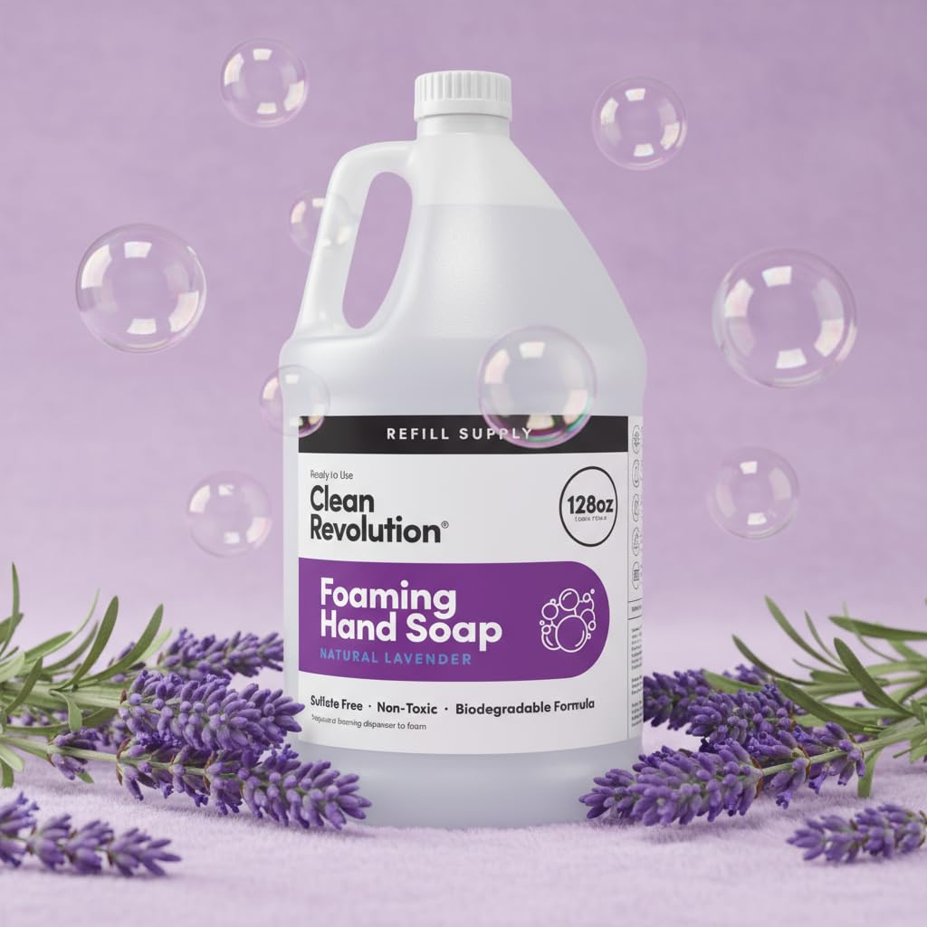 Foaming Hand Soap Refill Supply Container, Ready to Use Formula, Fragrance Free, 64 Fl Oz