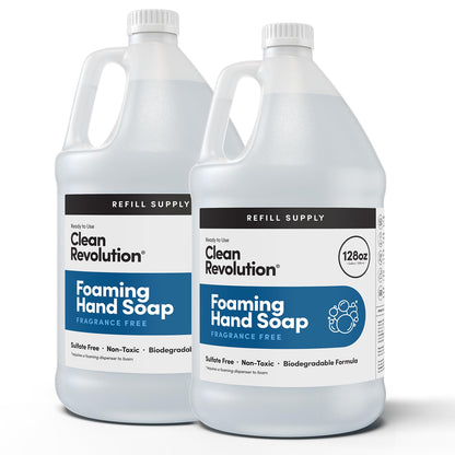 Foaming Hand Soap Refill Supply Container, Ready to Use Formula, Fragrance Free, 64 Fl Oz