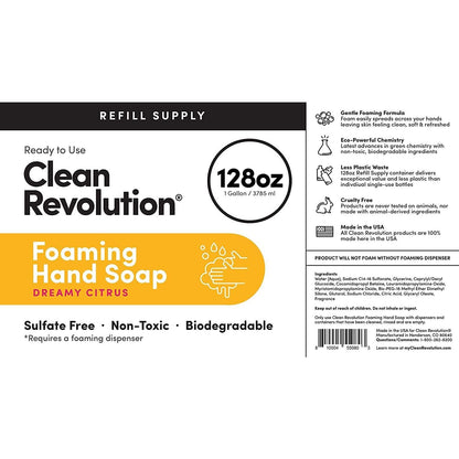 Foaming Hand Soap Refill Supply Container, Ready to Use Formula, Fragrance Free, 64 Fl Oz