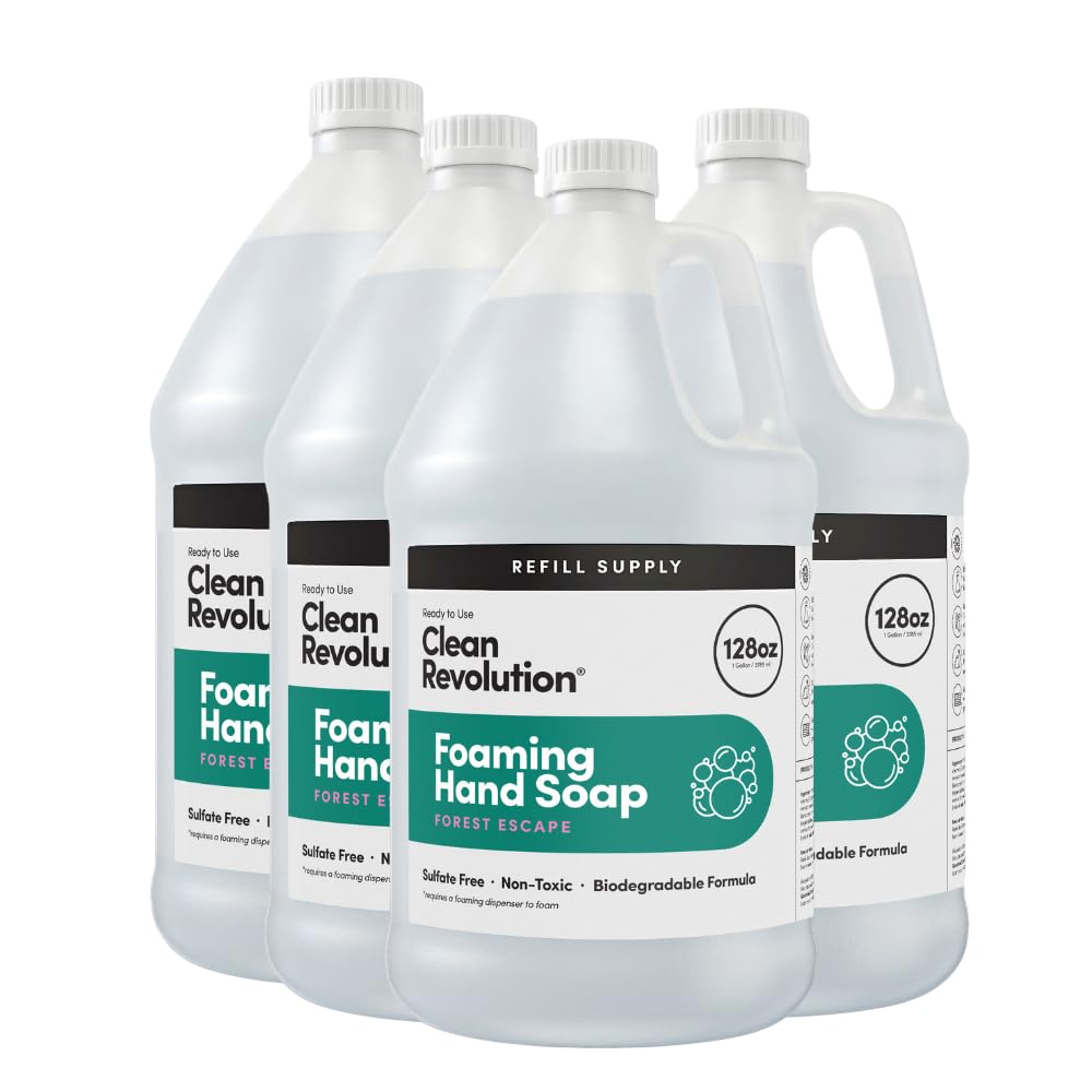 Foaming Hand Soap Refill Supply Container, Ready to Use Formula, Fragrance Free, 64 Fl Oz