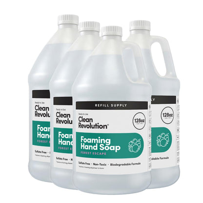 Foaming Hand Soap Refill Supply Container, Ready to Use Formula, Fragrance Free, 64 Fl Oz