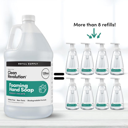 Foaming Hand Soap Refill Supply Container, Ready to Use Formula, Fragrance Free, 64 Fl Oz