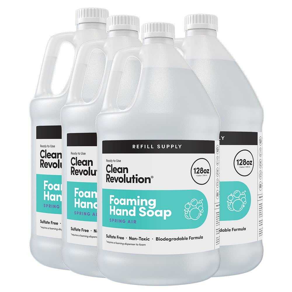 Foaming Hand Soap Refill Supply Container, Ready to Use Formula, Fragrance Free, 64 Fl Oz