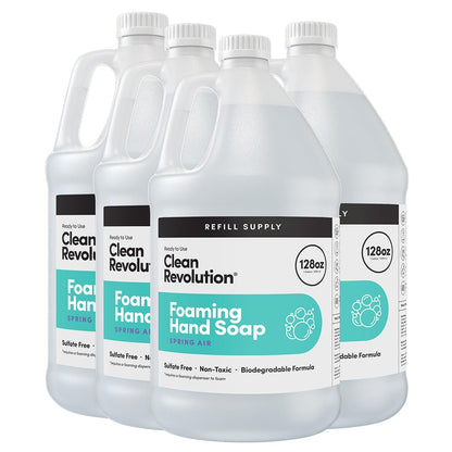 Foaming Hand Soap Refill Supply Container, Ready to Use Formula, Fragrance Free, 64 Fl Oz