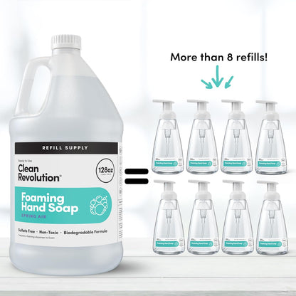 Foaming Hand Soap Refill Supply Container, Ready to Use Formula, Fragrance Free, 64 Fl Oz
