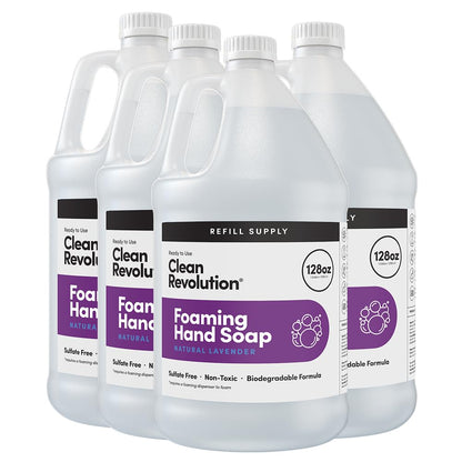 Foaming Hand Soap Refill Supply Container, Ready to Use Formula, Fragrance Free, 64 Fl Oz