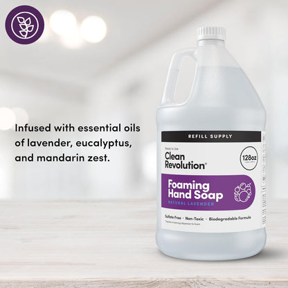 Foaming Hand Soap Refill Supply Container, Ready to Use Formula, Fragrance Free, 64 Fl Oz