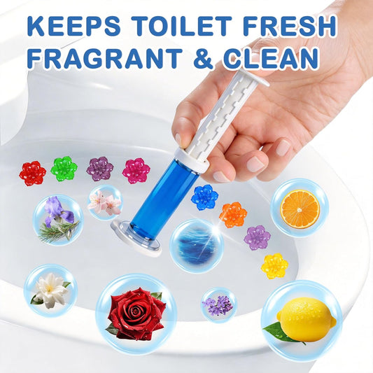 8 Pack Toilet Gel Stamp, Toilet Bowl Cleaner Gel, 8 Scents Flower Shaped, Long-Lasting Bathroom Freshener, Bathroom Essentials