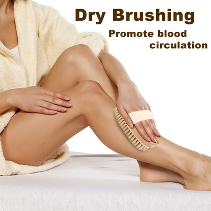2Pcs Dry Body Brush for Lymphatic Drainage and Exfoliation