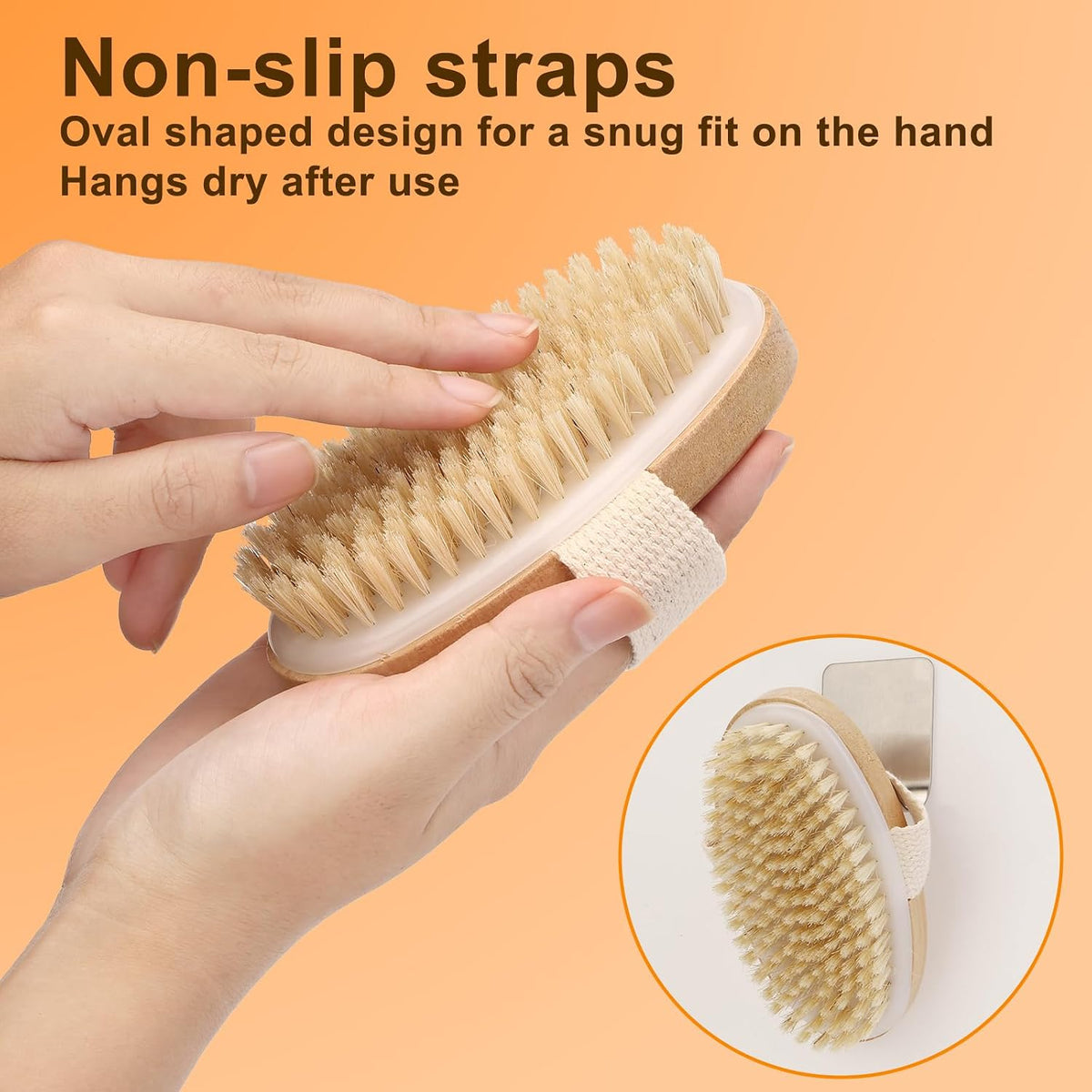 2Pcs Dry Body Brush for Lymphatic Drainage and Exfoliation