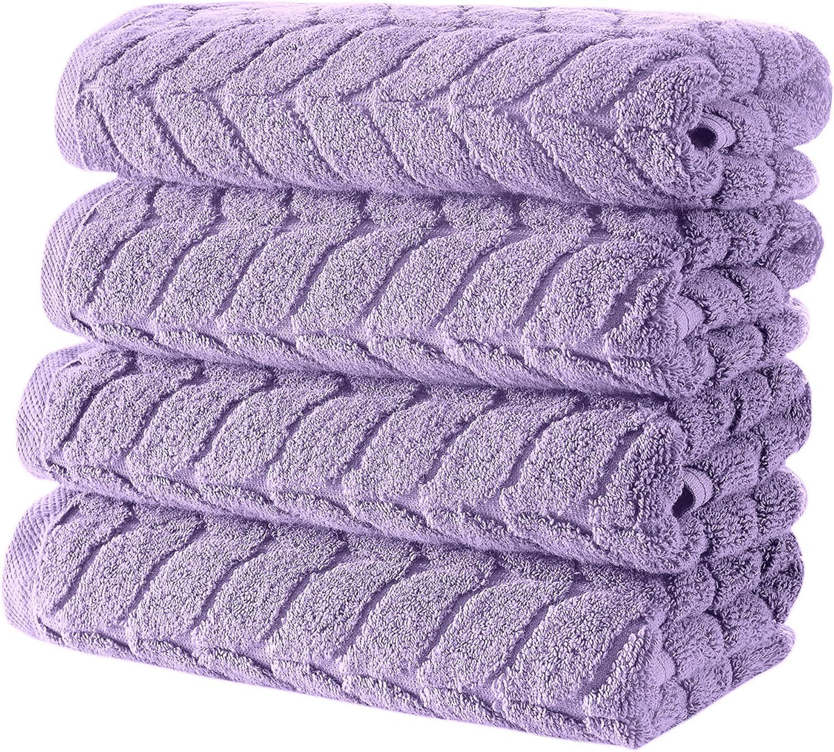 BAGNO MILANO Certified Organic Turkish Cotton Bath Towels, Luxury Jacquard Absorbent, Ultra Soft-Plush Organic Towel Set (Grey, Towel Set of 6)