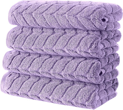 BAGNO MILANO Certified Organic Turkish Cotton Bath Towels, Luxury Jacquard Absorbent, Ultra Soft-Plush Organic Towel Set (Grey, Towel Set of 6)