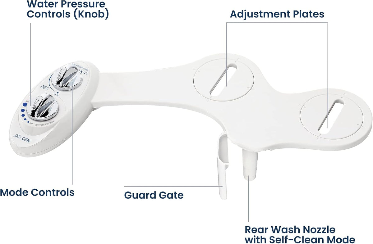 NEO 120 - Bidet Attachment for Toilet Seat, White